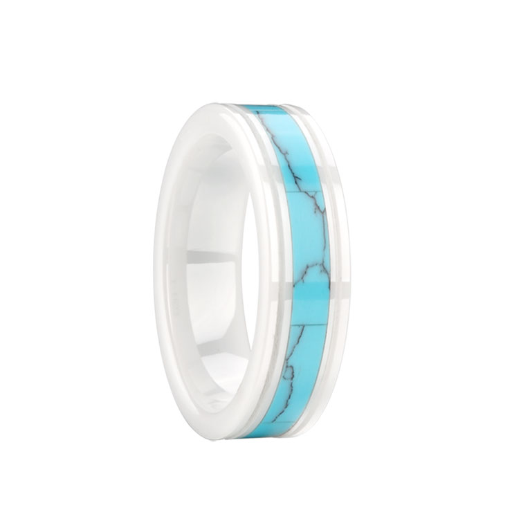 Space porcelain Turquoise Ring